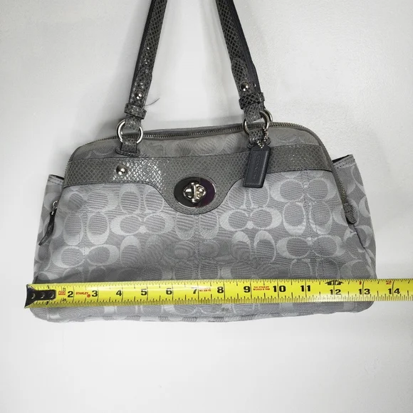 COACH Signature Penelope Shoulder Bag. - Picture 12 of 16